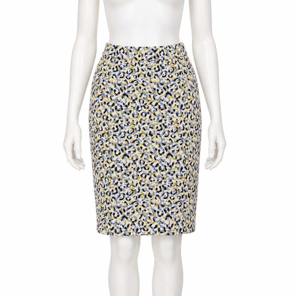 Anthropologie Maeve Jacquard Leopard Print Pencil Skirt Women's Large Business
